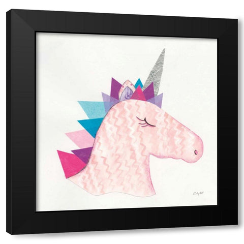 Unicorn Power I Black Modern Wood Framed Art Print by Prahl, Courtney
