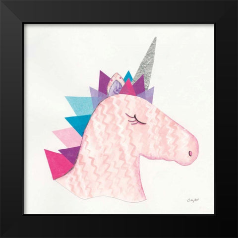 Unicorn Power I Black Modern Wood Framed Art Print by Prahl, Courtney