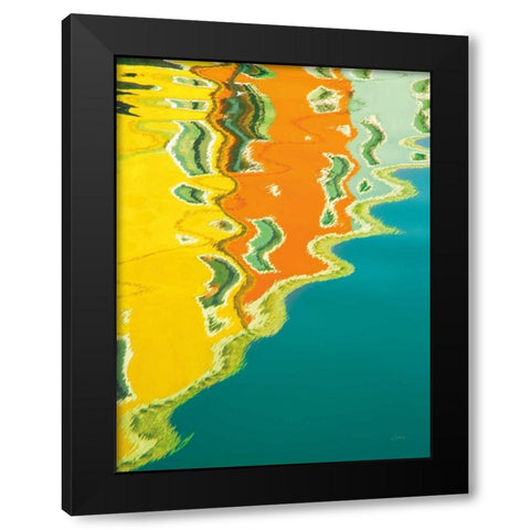 Reflections of Burano II Black Modern Wood Framed Art Print by Aledanda
