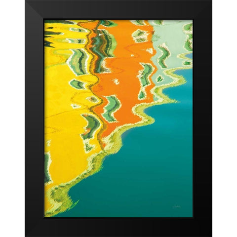 Reflections of Burano II Black Modern Wood Framed Art Print by Aledanda