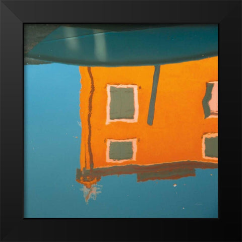 Reflections of Burano VII Black Modern Wood Framed Art Print by Aledanda