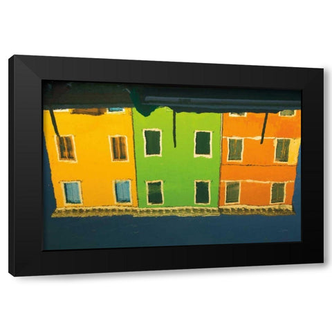 Reflections of Burano IX Black Modern Wood Framed Art Print by Aledanda