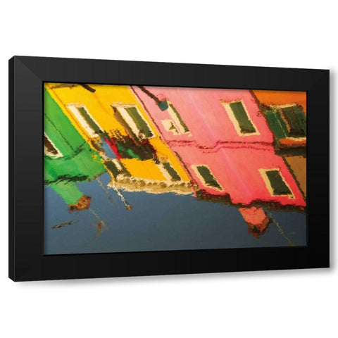 Reflections of Burano X Black Modern Wood Framed Art Print by Aledanda