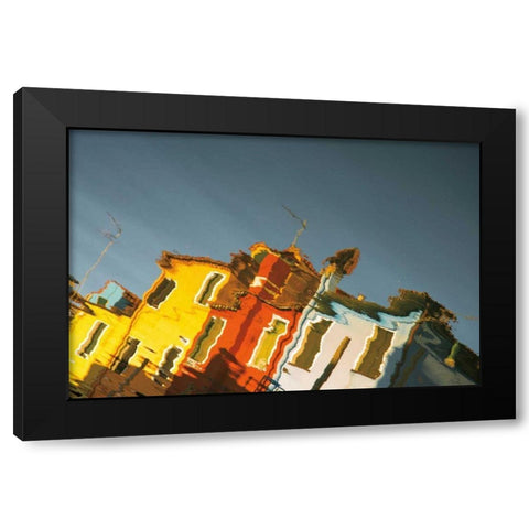 Reflections of Burano XI Black Modern Wood Framed Art Print with Double Matting by Aledanda