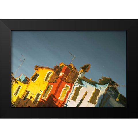 Reflections of Burano XI Black Modern Wood Framed Art Print by Aledanda