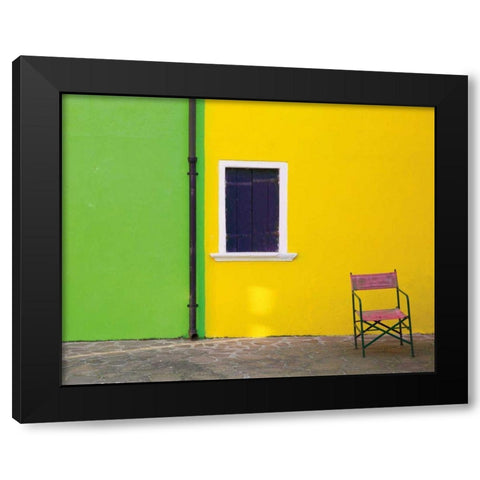 Windows of Burano II Black Modern Wood Framed Art Print with Double Matting by Aledanda