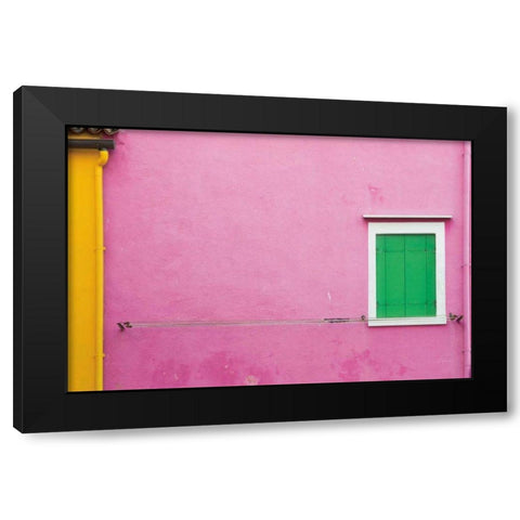 Windows of Burano V Black Modern Wood Framed Art Print by Aledanda