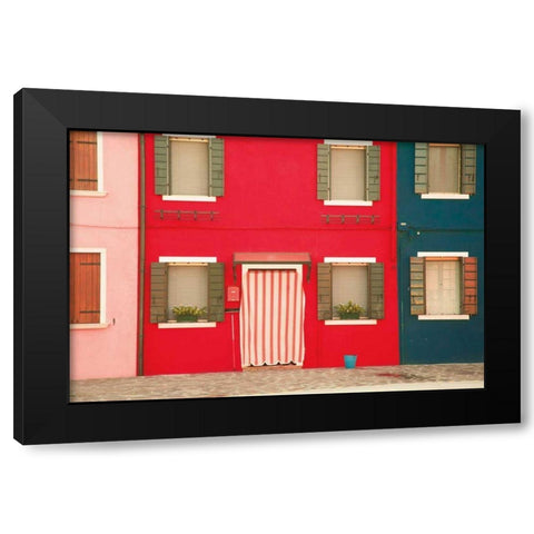 Windows of Burano VI Black Modern Wood Framed Art Print by Aledanda