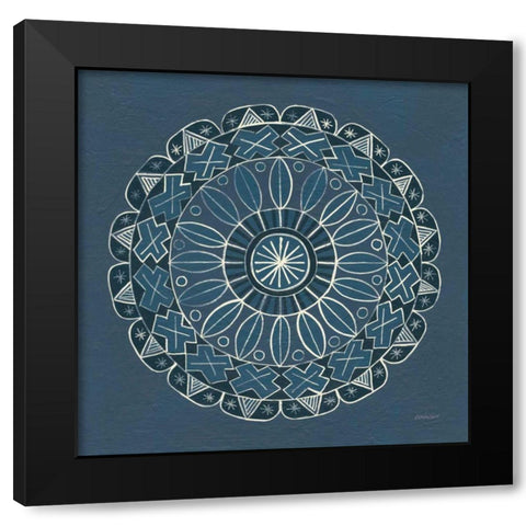Adire II Cream Black Modern Wood Framed Art Print with Double Matting by Lovell, Kathrine