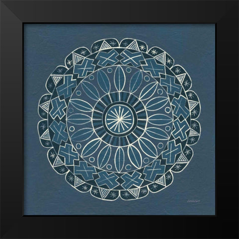 Adire II Cream Black Modern Wood Framed Art Print by Lovell, Kathrine