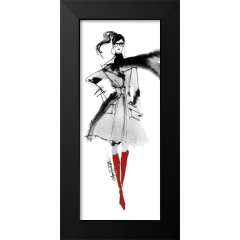 Modern Fashion I Red Crop Black Modern Wood Framed Art Print by Tavoletti, Anne