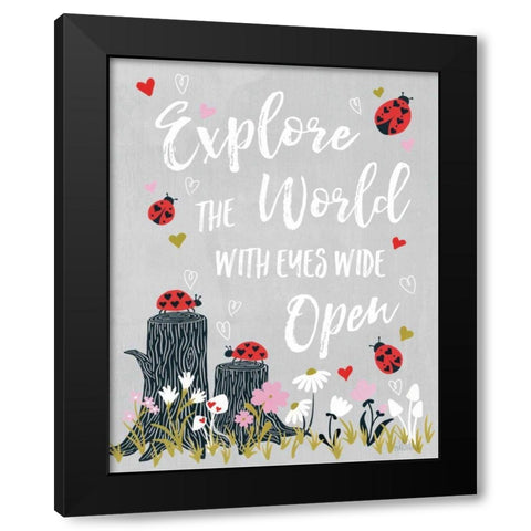 Lovebug I Black Modern Wood Framed Art Print by Marshall, Laura