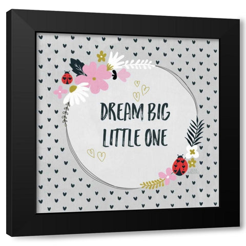 Lovebug III Black Modern Wood Framed Art Print with Double Matting by Marshall, Laura