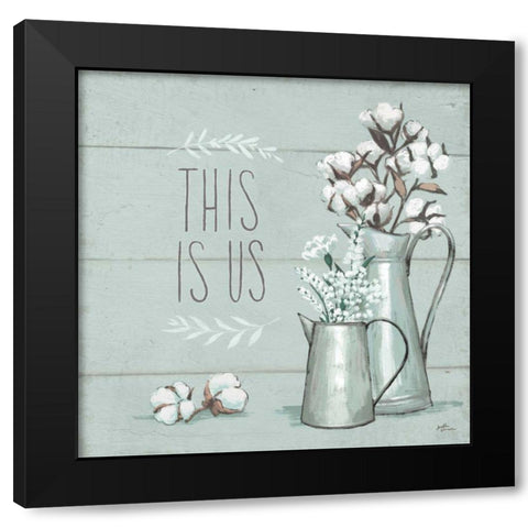 Blessed V Mint This is Us Black Modern Wood Framed Art Print with Double Matting by Penner, Janelle