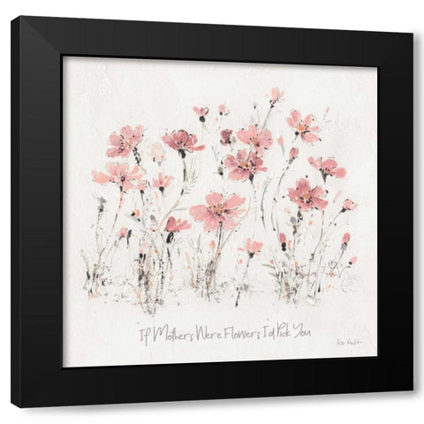 Wildflowers III Pink Mothers Black Modern Wood Framed Art Print by Audit, Lisa