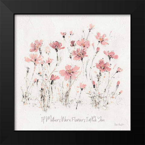 Wildflowers III Pink Mothers Black Modern Wood Framed Art Print by Audit, Lisa