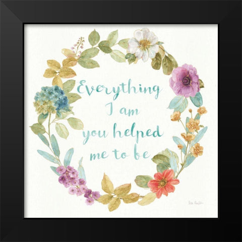 Rainbow Seeds Wreath III Everything Black Modern Wood Framed Art Print by Audit, Lisa