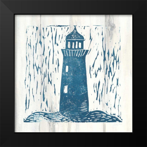 Nautical Collage I On White Wood Black Modern Wood Framed Art Print by Prahl, Courtney