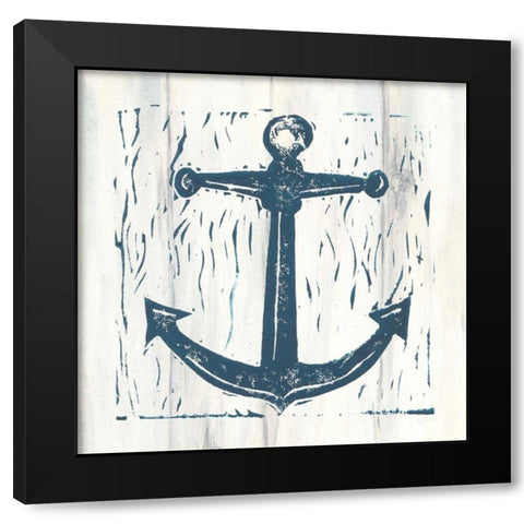 Nautical Collage III On White Wood Black Modern Wood Framed Art Print by Prahl, Courtney