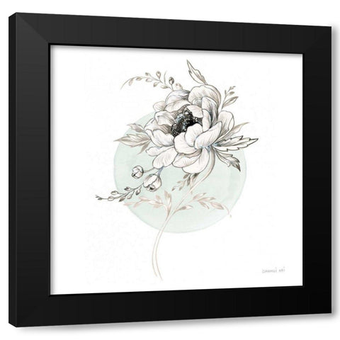 Sketchbook Garden II Black Modern Wood Framed Art Print with Double Matting by Nai, Danhui