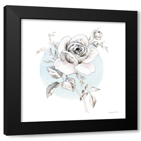 Sketchbook Garden III Black Modern Wood Framed Art Print with Double Matting by Nai, Danhui