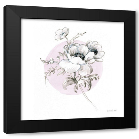 Sketchbook Garden IV Black Modern Wood Framed Art Print with Double Matting by Nai, Danhui