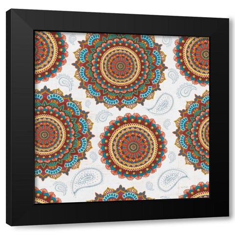 Mandala Dream Pattern IB Black Modern Wood Framed Art Print by Wiens, James