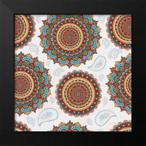 Mandala Dream Pattern IB Black Modern Wood Framed Art Print by Wiens, James