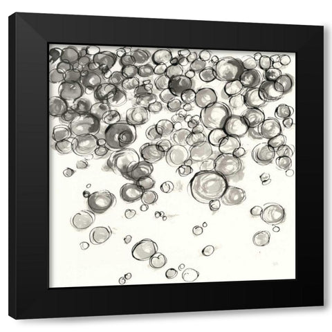 Bubbles IV Black Modern Wood Framed Art Print by Paschke, Chris