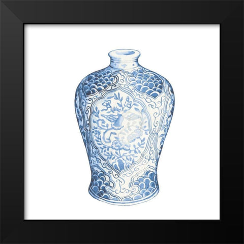 Ginger Jar I on White Black Modern Wood Framed Art Print by Wild Apple Portfolio