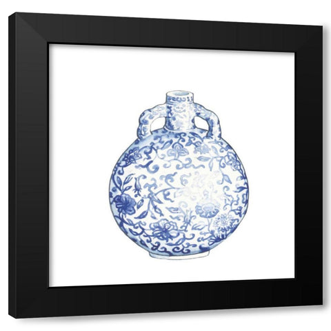 Ginger Jar IV on White Black Modern Wood Framed Art Print by Wild Apple Portfolio