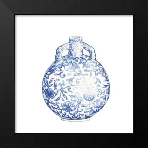 Ginger Jar IV on White Black Modern Wood Framed Art Print by Wild Apple Portfolio