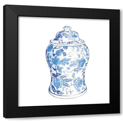 Ginger Jar VI on White Black Modern Wood Framed Art Print by Wild Apple Portfolio