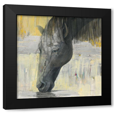 Caleb Black Modern Wood Framed Art Print by Hristova, Albena