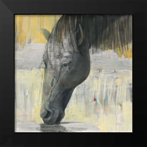 Caleb Black Modern Wood Framed Art Print by Hristova, Albena