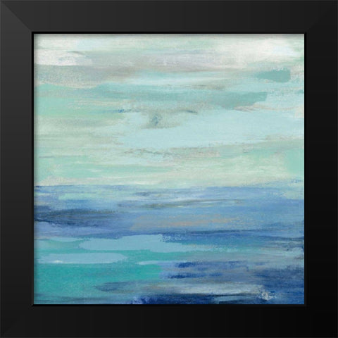 Sunset Beach II no Orange Black Modern Wood Framed Art Print by Vassileva, Silvia