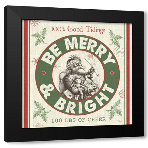 Farmhouse Holiday I Black Modern Wood Framed Art Print with Double Matting by Pela Studio