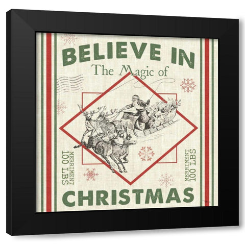 Farmhouse Holiday III Black Modern Wood Framed Art Print by Pela Studio