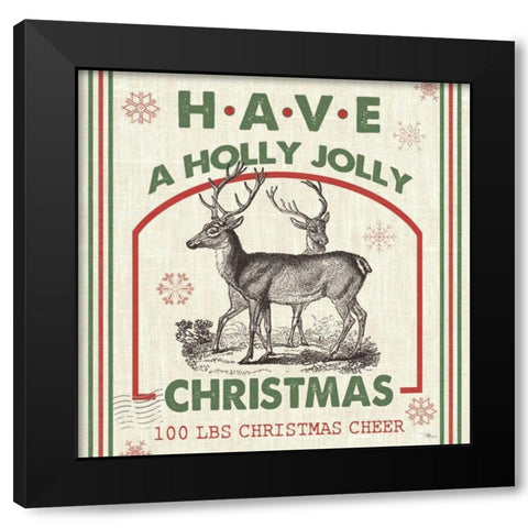 Farmhouse Holiday IV Black Modern Wood Framed Art Print by Pela Studio