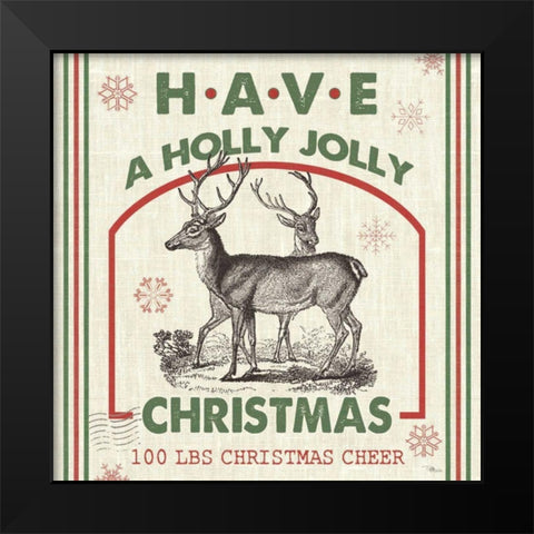 Farmhouse Holiday IV Black Modern Wood Framed Art Print by Pela Studio