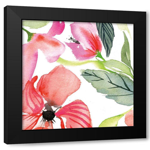 Bloom to Remember III Black Modern Wood Framed Art Print with Double Matting by Rice, Kristy