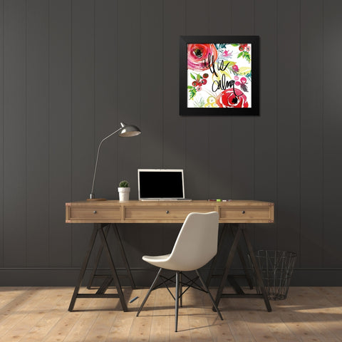 Scarlett O Christmas I Black Modern Wood Framed Art Print by Rice, Kristy