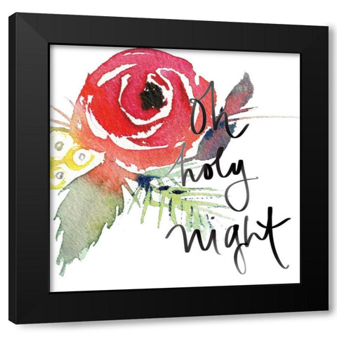 Scarlett O Christmas III Black Modern Wood Framed Art Print with Double Matting by Rice, Kristy