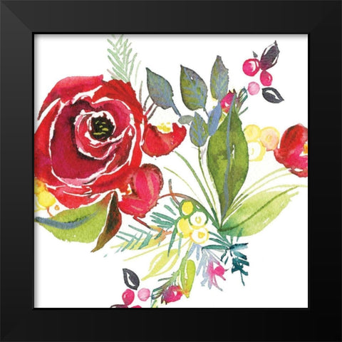 Scarlett O Christmas V Black Modern Wood Framed Art Print by Rice, Kristy