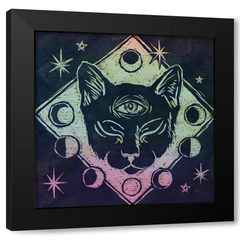Mystical Halloween Jewel IV Black Modern Wood Framed Art Print with Double Matting by Urban, Mary
