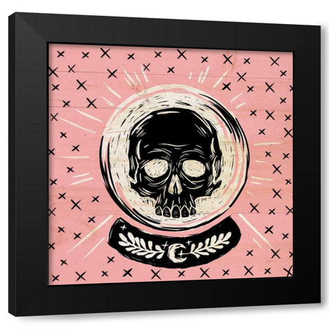 Mystical Halloween Pink III Black Modern Wood Framed Art Print by Urban, Mary