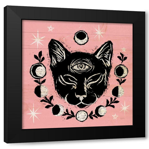 Mystical Halloween Pink IV Black Modern Wood Framed Art Print with Double Matting by Urban, Mary