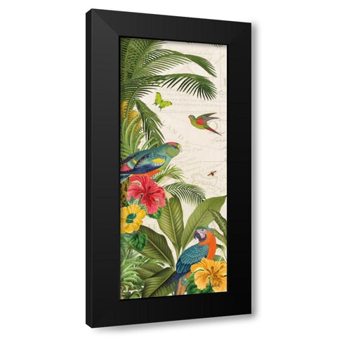 Parrot Paradise VI Black Modern Wood Framed Art Print with Double Matting by Pertiet, Katie