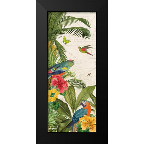 Parrot Paradise VI Black Modern Wood Framed Art Print by Pertiet, Katie