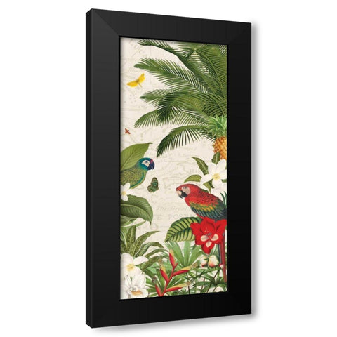Parrot Paradise VII Black Modern Wood Framed Art Print by Pertiet, Katie